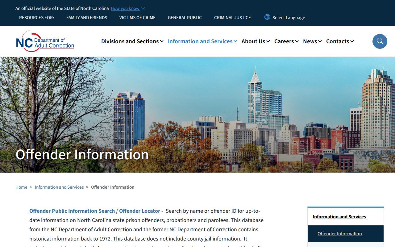 North Carolina offender search explanation for Moore County arrest follow-up